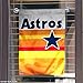 Houston Astros Vintage Rainbow Stripes Double Sided Garden Flag