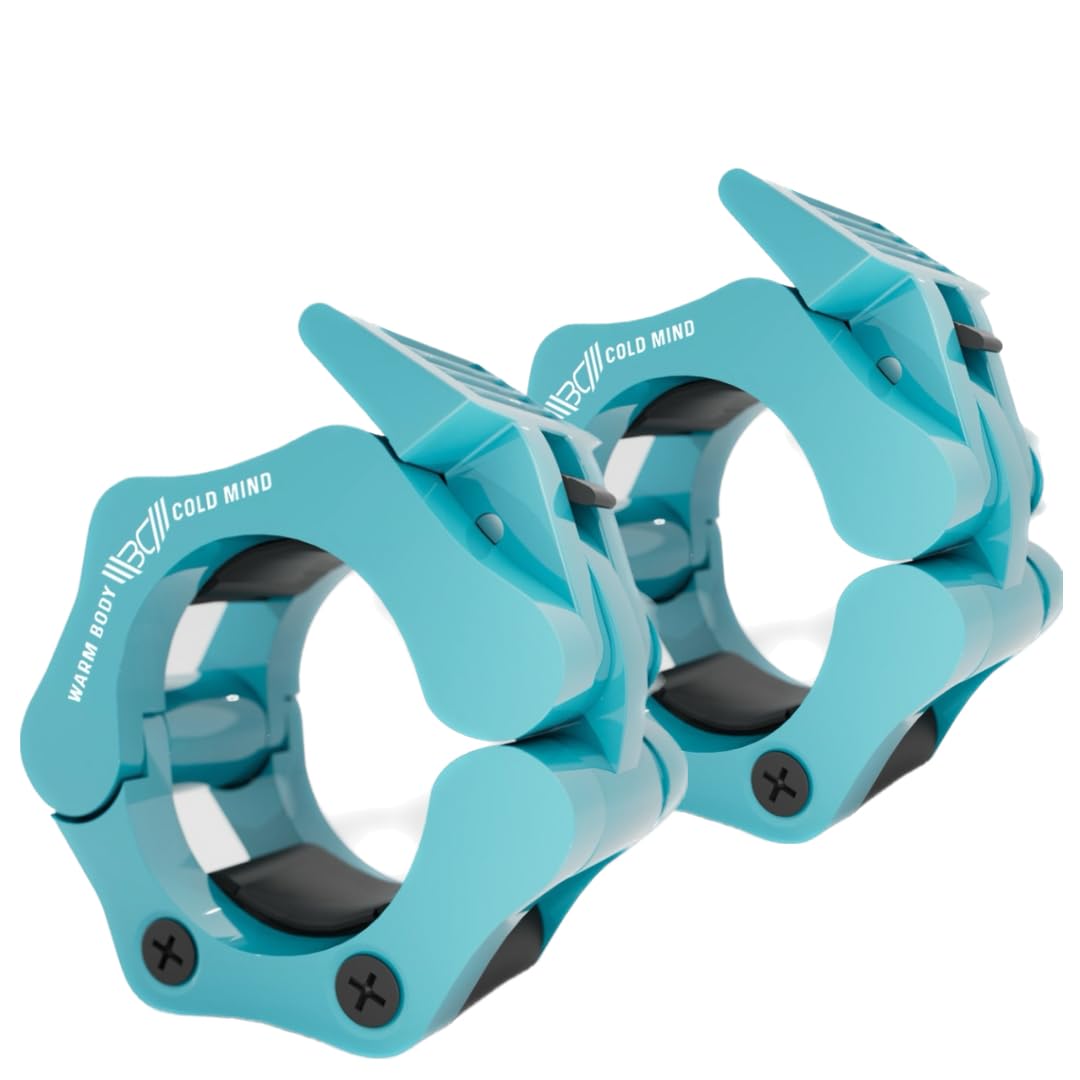 WARM BODY COLD MIND Reinforced Olympic Barbell Clips, 2 inch / 50mm, Barbell Collars