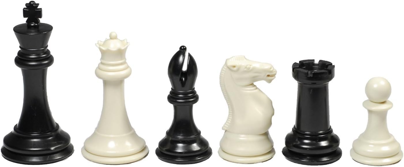 WE Games Ultimate Tournament Chess Set - Black Portable Chess Board, 4 in. King, Travel Chess Set with Foldable Silicone Mat, Canvas Bag, Triple Weighted Chess Pieces, Perfect Adult Travel Set