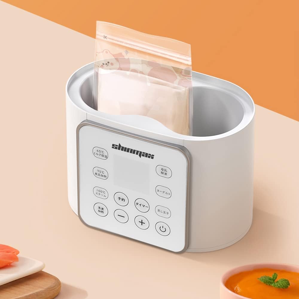 Shinmax Bottle Warmer defrosting a breast milk storage bag