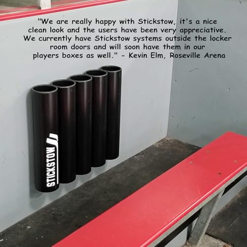 Wall Mounted Hockey Stick Holder for Broomball Lacrosse Bandy and beyond
