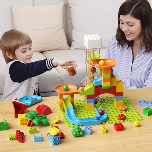 Marble Run Toy Motorized Elevator Marble Maze Kit with Perpetual Motion Machine, Building Block Educational Construction Game Playset STEM Learning Hand Eye Coordination Training Unlimited DIY - Image 6