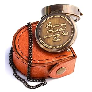 ‘ So You Can Always Find Your Way Back Home” Engraved Compass,Romantic Gift Ideas for Him/Her – Gift for women, Aniversity Gifts for Men, 50th/25th Wedding Anniversary,Baptism Religious Christian