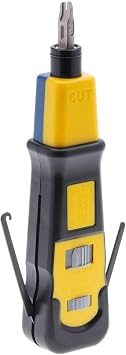 Platinum Tools 13159C Pro-Strike Punchdown Tool with 66/110 Combo Blade for 110 66 Krone and BIX Cross-Connects, Adjustable High-Low Impact, Twist-Lock Blade