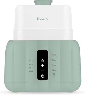 LIONELO Thermup Duo Doppel-Flaschenwärmer Baby 6-in-1, Babyflaschenwärmer & Sterilisator für 2 Flaschen, Auftauen, Babykostwärmer, Warmhaltefunktion, NTC-Temperatursensor, BPA-frei