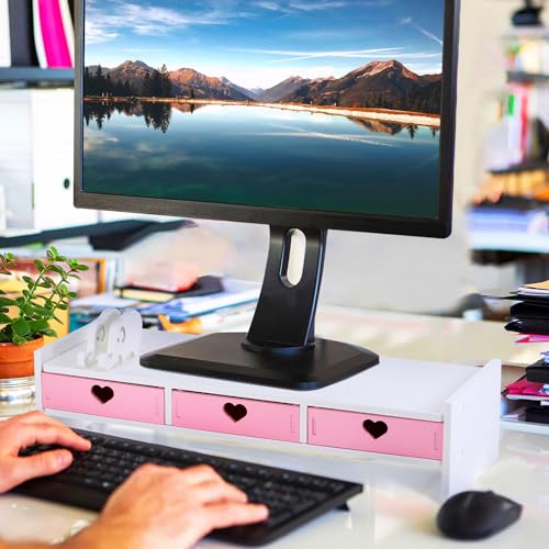 Support d'écran rehausseur stable ordinateur bureau élève espace de travail en PVC - 7
