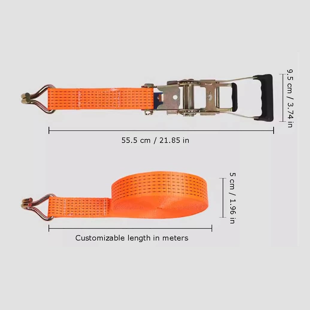 Cinghie A Cricchetto Cinghia Fissaggio 5m 3000kg 50mm Cinghia Con Cricchetto E Ganci Cinghie Di Fissaggio Heavy Duty 5T Per Legare Carichi Su Camion Auto Moto