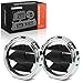 A-Premium 2PCS Dashboard Air Vent Compatible with Land Rover Range Rover Sport 2010-2013, LR4 2010-2016, LR3 2005-2009, Rear Center Console, Black and Chrome