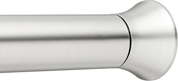 Amazon Basics Easy Install Shower Curtain Tension Rod, Adjustable Length, 42-73 inches, Nickel