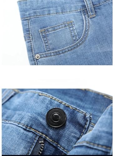 Men Thin Jeans Straight Slim Stretch Breathable Trousers Casual Vintage Denim Pants4