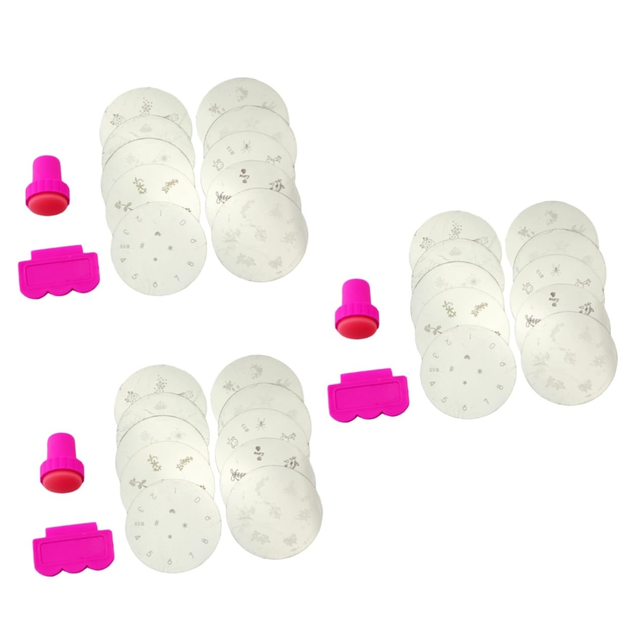 FRCOLOR 30pezzi Piastre Per Nail Art Kit Stamping Per Manicure Con Stamper e Raschietto Design Unici e Creativi Per Unghie Materiale Metallico e Compatte