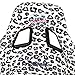 NRG Innovations NRG-FRP-302-WT-SAVAGE Prisma Fixed Back Bucket Racing Seat with Bottom Mount Bracket, White Savage Leopard Print Fabric/White Pearl Back, 24