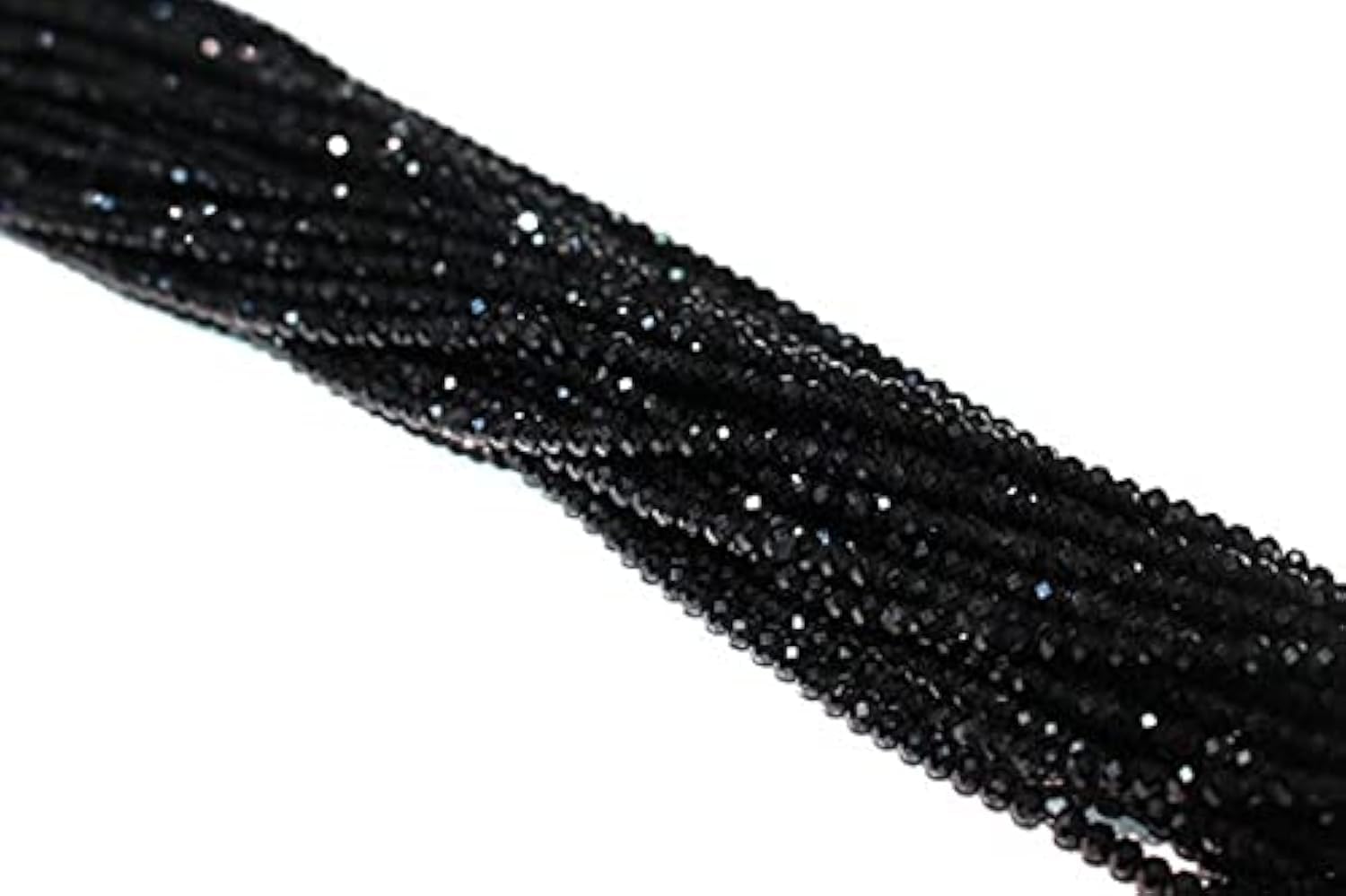 Perles spinelle noir 3mm facettées authentiques pour éviter les fausses pierres