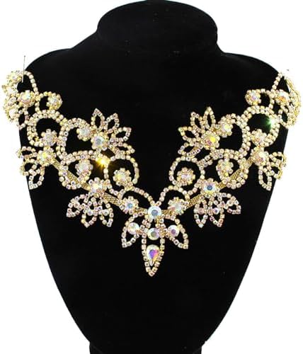 Rhinestone Applique Crystal Applique for Hand Sewing Craft Projects DIY Wedding Clothes Shoes Hats Bags.