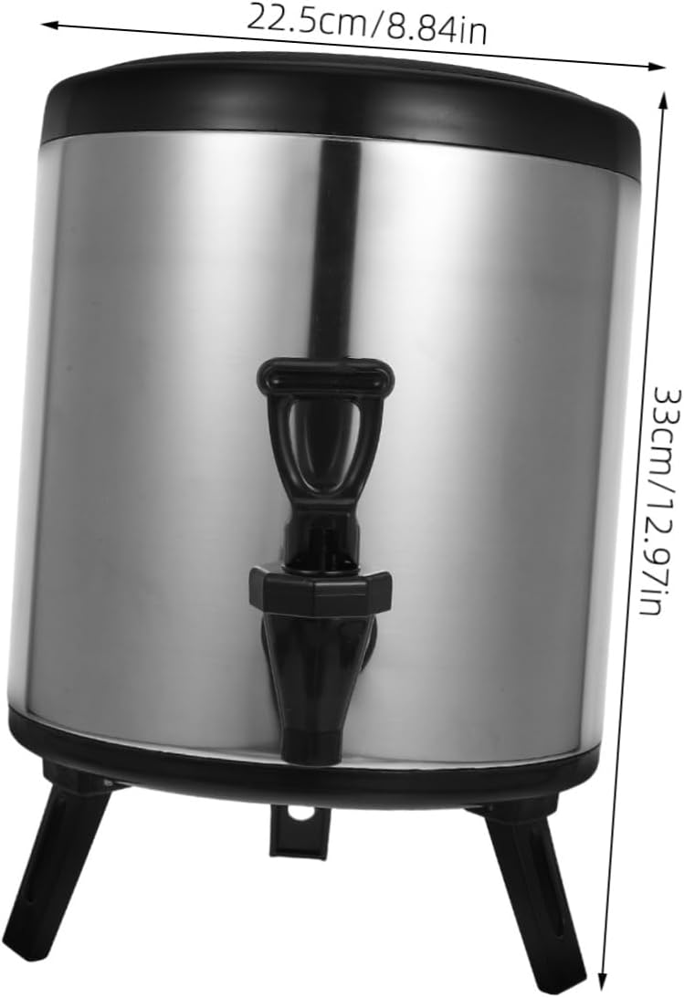 Carafe Drink Dispenser Stand Stainless Steel Insulated Server for Parties and Events