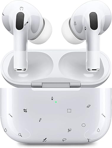 MightySkins - Fundas compatibles con Apple AirPods Pro 2 - Patrón de píxeles | Funda protectora de vinilo duradera y única | Fácil de aplicar,