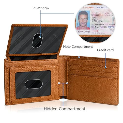 RUNBOX Slim Wallet for Men 15 Slots Ultra Large Capacity RFID Blocking Bifold Credit Card Holder with 2 ID Window by RUNBOX - Image 4