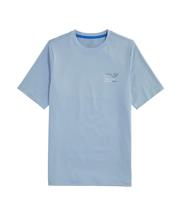 vineyard vines Boys' Burgee Whale Short-Sleeve Harbor Sun Tee, Del Mar Blue, 7 by vineyard vines - Used condition - Image 2
