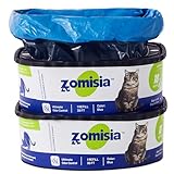 ZOMISIA 2 Pack Cat Litter Refill Bags, Non-See-Through Jumbo 60FT Cartridge Refill Total Up to 36 Weeks (Over 8 Months) Per Cat for Odor Control, Compatible with Genie Standard, Plus
