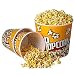 [Novelty Place] Retro Style Plastic Popcorn Containers for Movie Night - 7.25" Tall x 7.25" Top Diameter (12 Pack)