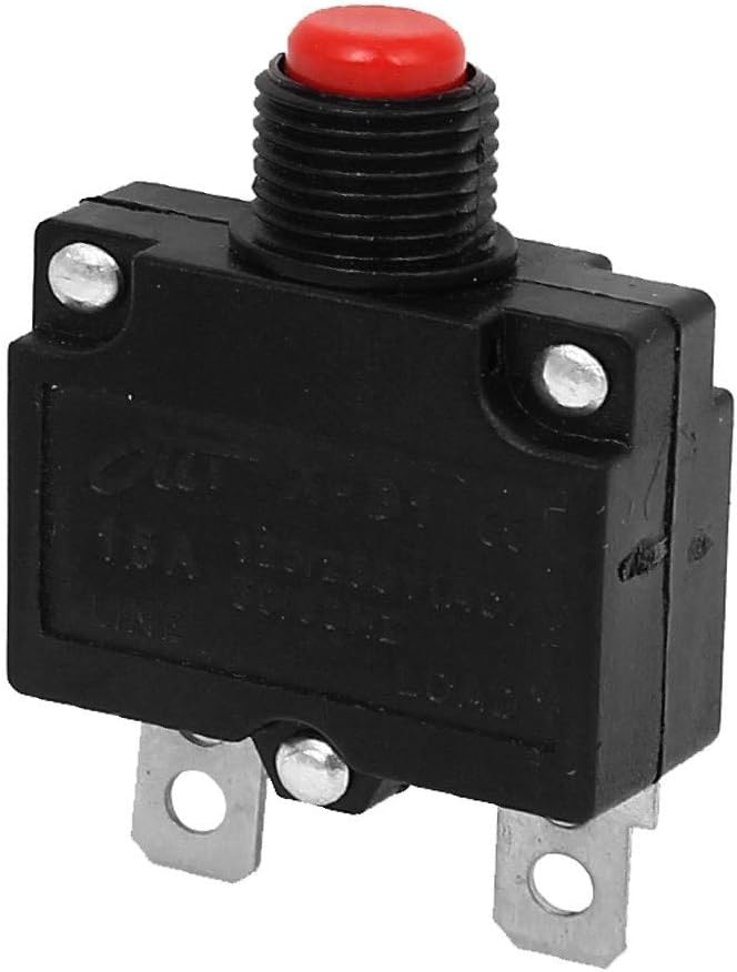 NEW LON0167 AC 125V/250V 15A Push Button Overload Circuit Breaker Protector for Air Compressor(A? 125_V / 220V For UAE 15A berlastschutzschalter mit Schutzschalter fr Luftkompressor