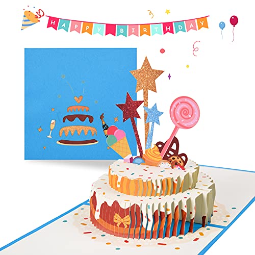 Herefun 3D Pop Up Biglietti di Auguri, Creativo 3D Biglietto di Auguri...
