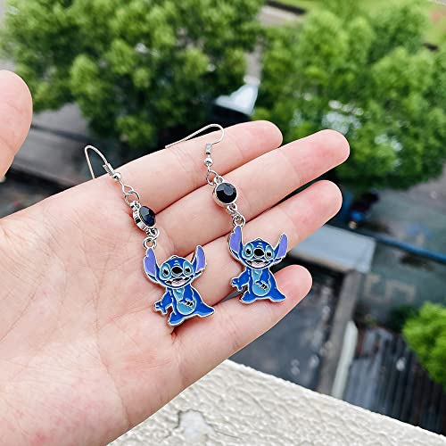 Anime Stitch Ohana Angel Necklace - Cartoon Environmental Zinc Alloy Birthstone Pendants, Ohana Jewelry Gifts For Girls Lover Gifts Stitch Fans Gifts For Women (Stitch Set 1) #TOP6