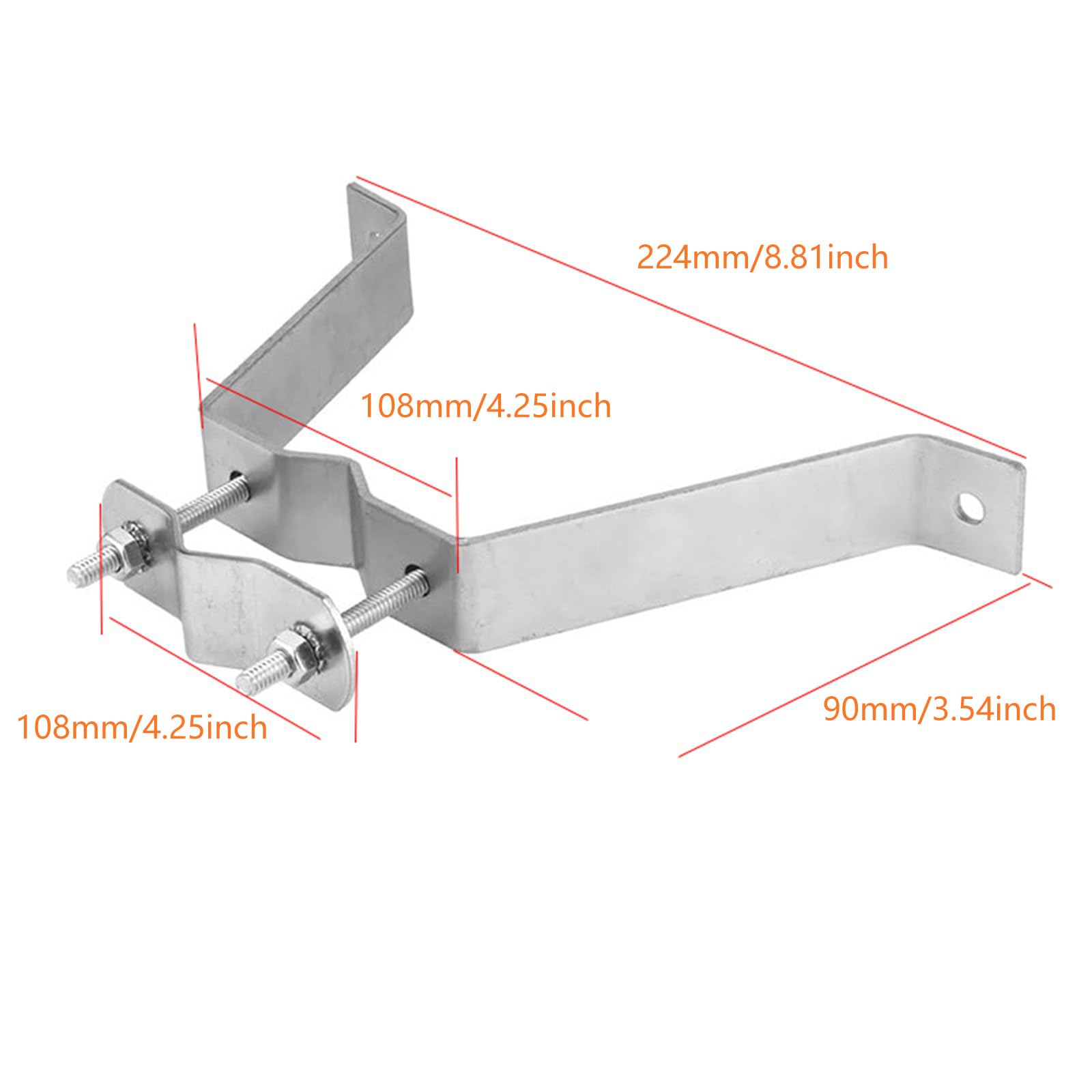 Lot de 2 supports muraux portables robustes et réglables en métal pour une installation sécurisée des antennes