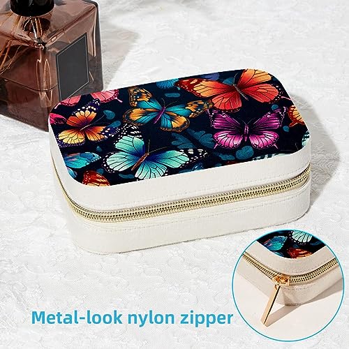 Boîte à bijoux papillon portable et boîte de rangement bagues - 7