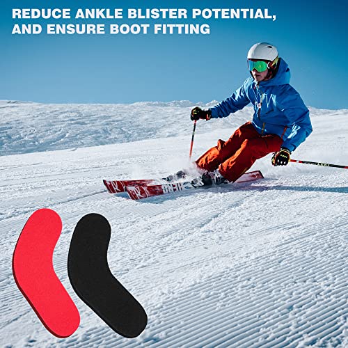 Shitailu 24Pcs Ski & Snowboard Boots Fitting J Bars Self-Adhesive Foam Padding To Reduce Heel Lift & Ankle Blisters While Skiing Or Snowboarding, Also Called L-Bar Ski Boots Inserts Pad (24) #TOP4