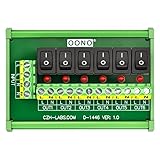 DIN Rail Mount 6 Channel Rocker Switch AC 115V 230V Power Distribution Strip Module