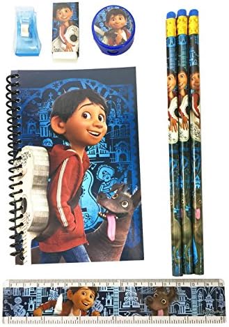 DISNEY COCOMiguel Ernesto Stationary Pencil Eraser Ruler School Supply BLUE
