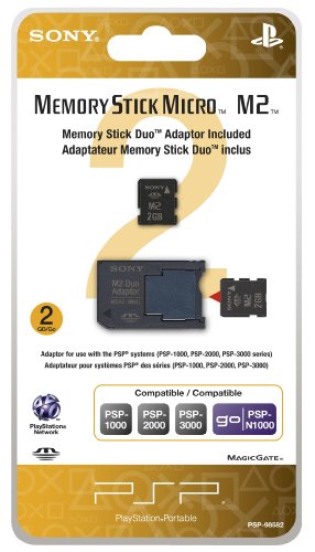 2GB Memory Stick Micro Media + M2 Duo Adaptor - Sony PSP