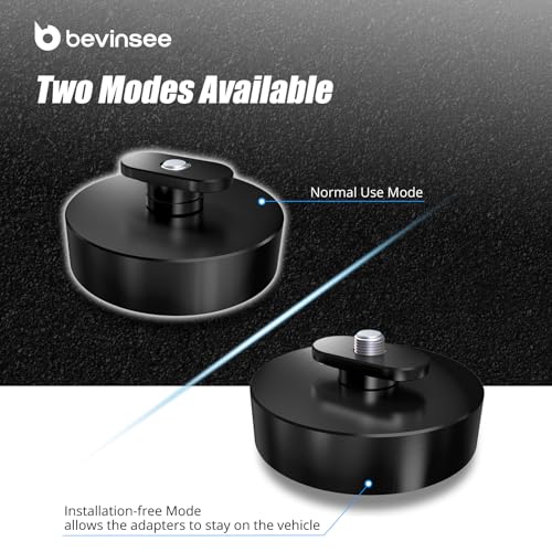 Image of Bevinsee 4pcs Lifting Jack Pads Pucks Compatible with Corvette C5 C6 C7 GS Z06 ZR1 C8 Heavy Duty Aluminum Lift Point Adapter Pucks Essential Accessory for Safe Lifting, Black