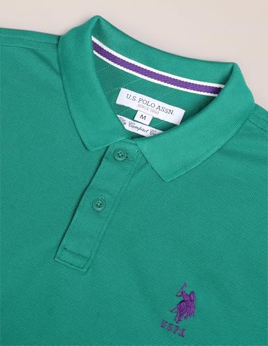 Image of U.S. Polo ASSN. Men's Cotton Slim Fit Solid Polo Shirt