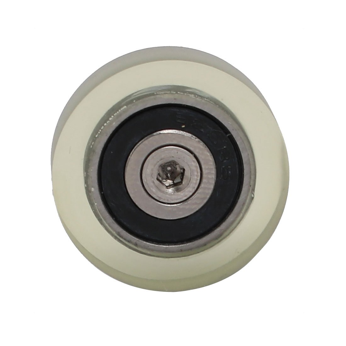 Aexit M6 x Material handling 7mm Thread 22mm OD F Type Idler Bearing Pulley Clear Model:71as184qo243