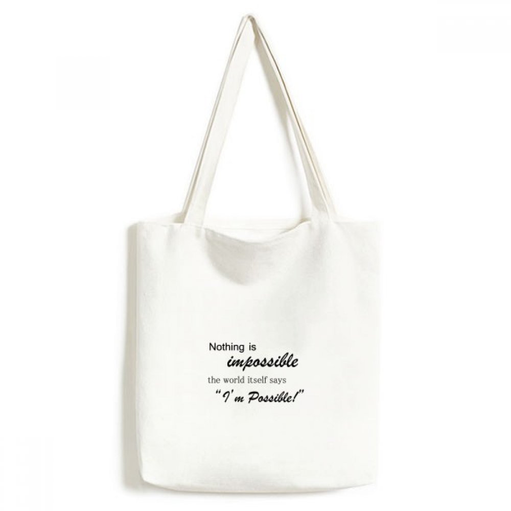 Sac en toile avec citation écologique grand cabas pour courses et plage