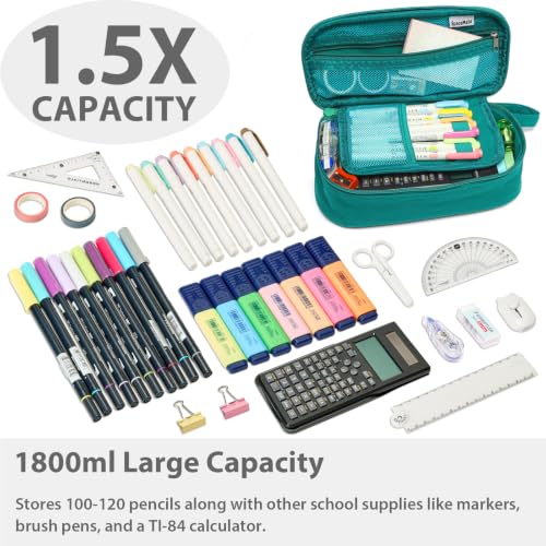 Image of SPACEMATE Large Pencil Case Pouch, Zipper Pencil Box for Kids, Girls & Boys