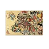 百鬼夜行絵巻 江戸時代 絵画 日本製4 ポスター プリント 部屋飾り ウォールアート ベッドルーム 版画 インテリア08x12inch(20x30cm)