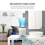 Tenergy Sorbi 1000ml Air Dehumidifier w/Purifying Function, True HEPA Filter, Auto Shutoff, Touch Control Adjustable Air Speed, Ultra-Quiet, Ideal for Closets & Bathrooms - Image 4
