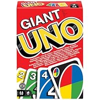 Mattel Games UNO Giant Kartenspiel für die ganze Familie, mit 108 übergroßen Karten und Anleitung, tolles Geschenk für Kinder ab 7 Jahren, GRL91