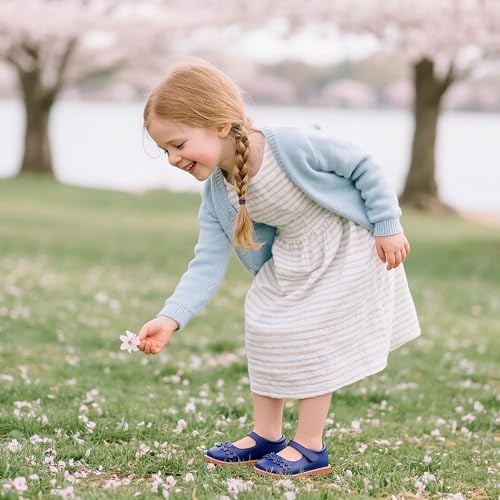 Image of Flaryzone Toddler Little Girl Mary Jane School Uniform Oxfords Flat Dress Shoes