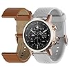 Moto 360 3rd Gen 2020 - Wear OS by Google - Touch Screen - Luxury Stainless Steel Smartwatch - Genuine Leather and High-Impact Sports Bands - Champagne Gold