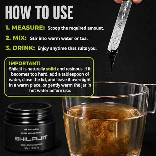 Shilajit Authentic Himalayan Shilajit Resin for Men & Women, High Fulvic Acid, Energy & Stamina, Immune Support, 85+ Trace Minerals, Lab Tested Organic Shilajit Resin, 100% Natural, 60 Grams — view 5