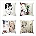Copricuscini in Velluto Set di 4 Marilyn Monroe Bifacciale Fodera per Cuscini Divano Cuscino per Soggiorno Camera da Letto Decorazione per la Casa Cuscino Copricuscini 2291D 35x35cm/14x14inch