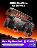 JSAUX PC0121 Etui ochronne do konsoli Nintendo Switch 2, 360°, odporne na wstrząsy, ModCase z tylną obudową, przednią pokrywą, metalową podstawką i silikonowym paskiem, antypoślizgowy uchwyt