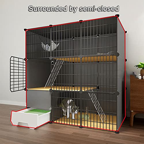 Cages pour chat d'intérieur de grande taille avec parc modulaire