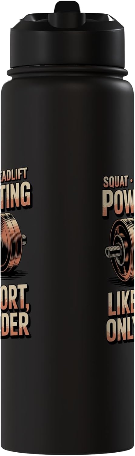 Squat Deadlift Sport Lifting Gym Powerlifting Bodybuilding Stainless Steel Insulated Water Bottle