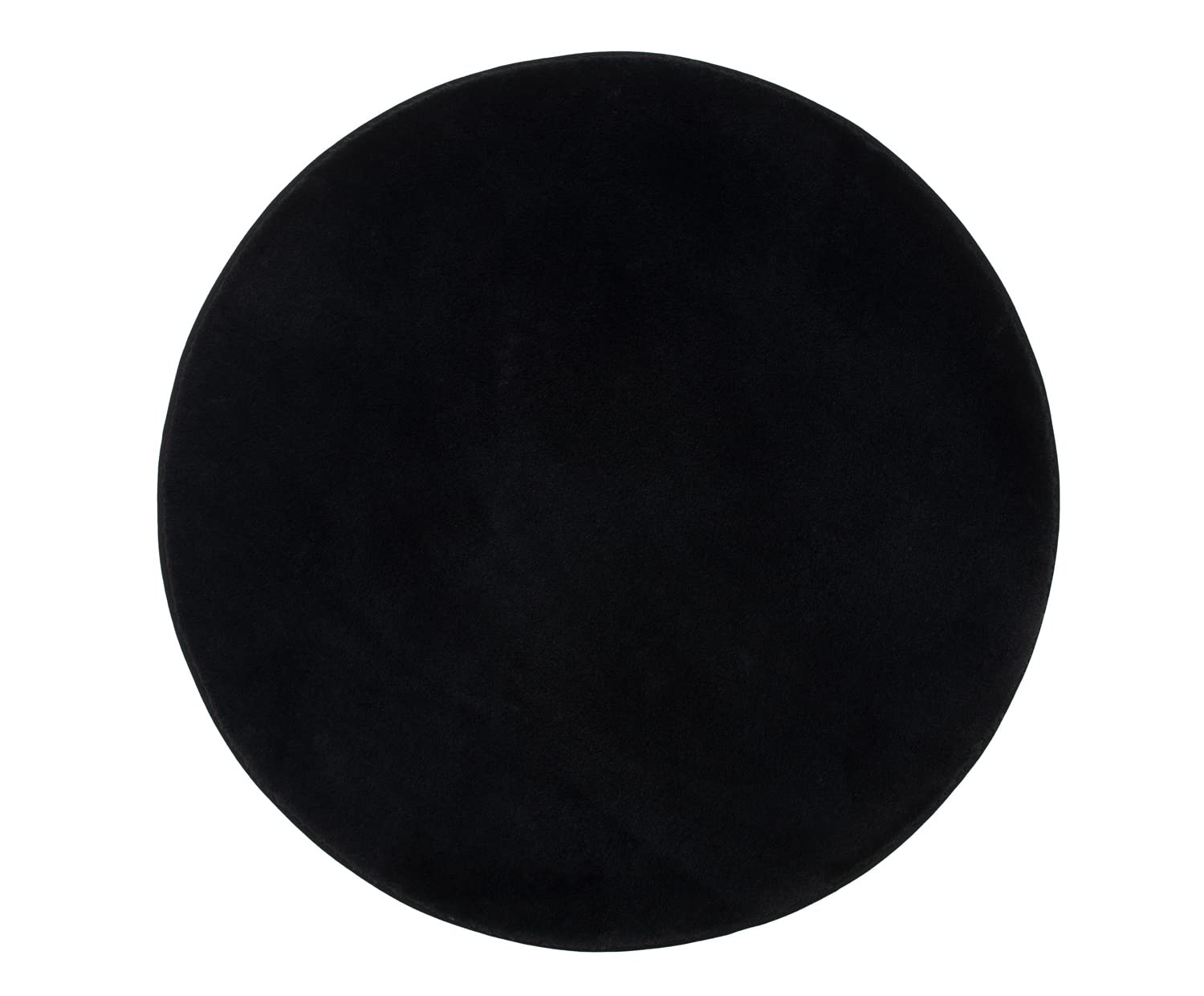Gözze - Premium Rutschfester Runder Badezimmerteppich, RIO, 100% Microfaser, Ø 110 cm - Schwarz
