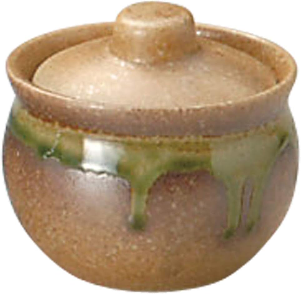 Yamashita Kogei 14090530 Shin-Iga Mini Lid Condiment Container, White, 3.1 x 2.6 inches (8 x 6.5 cm), 5.3 fl oz (160